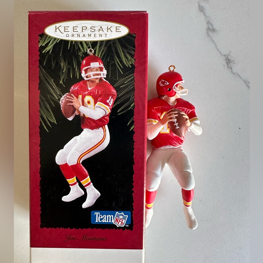 Hallmark Joe Montana Football Ornament